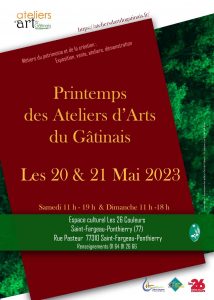 Affiche Les Ateliers d'art du Gâtinais les 20 et 21 mai 2023