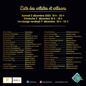 liste des artistes et artisans d'art