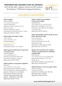 ateliers proposés